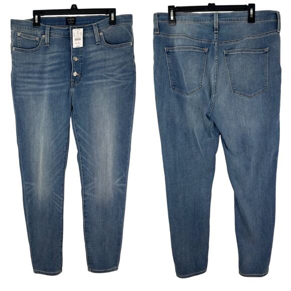 J. Crew Factory Denim - New J. Crew Women's High Rise Stretch Medium Wash Skinny Jeans